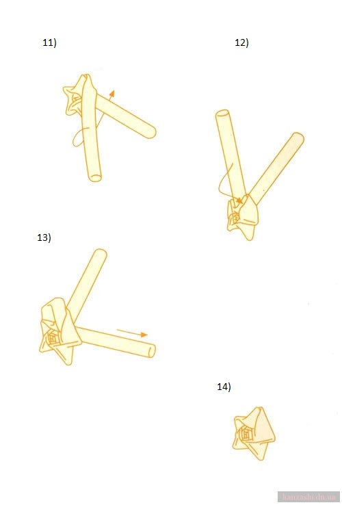 изготовление звезды канзаши3